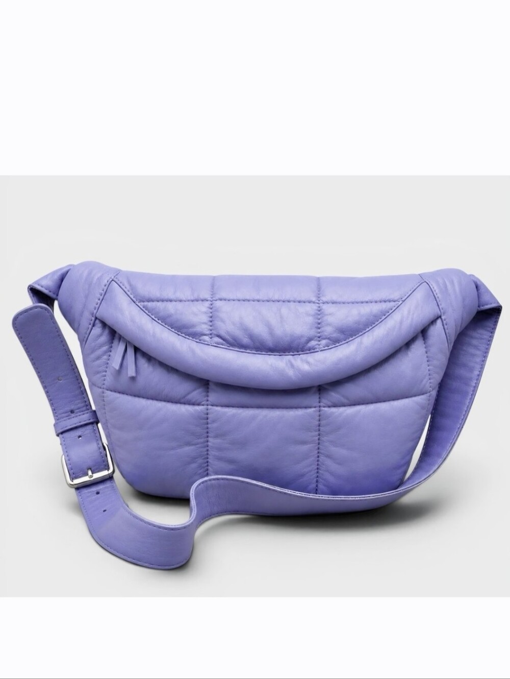 Purple Oversized Sheep Skin Fanny Pack Crossbody Stylism Denmark New